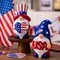 2-Piece Patriotic Garden Gnomes Set - 4th of July Outdoor & Indoor Decor - Red, White, and Blue Resin Gnomes for Memorial Day and Independence Day - Americana Figurine Gifts for Women, Mom, and Grandma